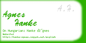 agnes hanke business card